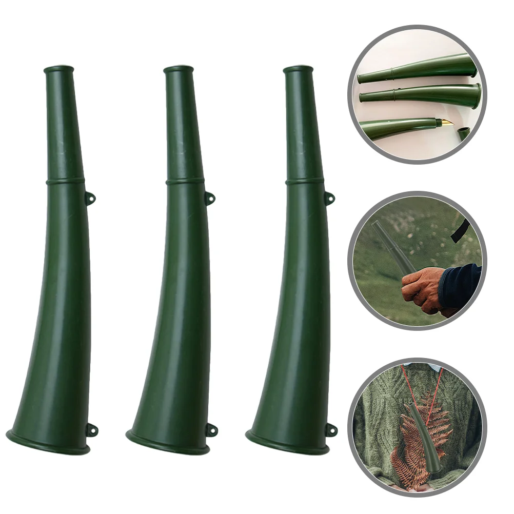 

3 Pcs Ram Signal Horn for Outdoor Survival Hiking Emergency Portable Green Safety Camping Horn Noise Maker