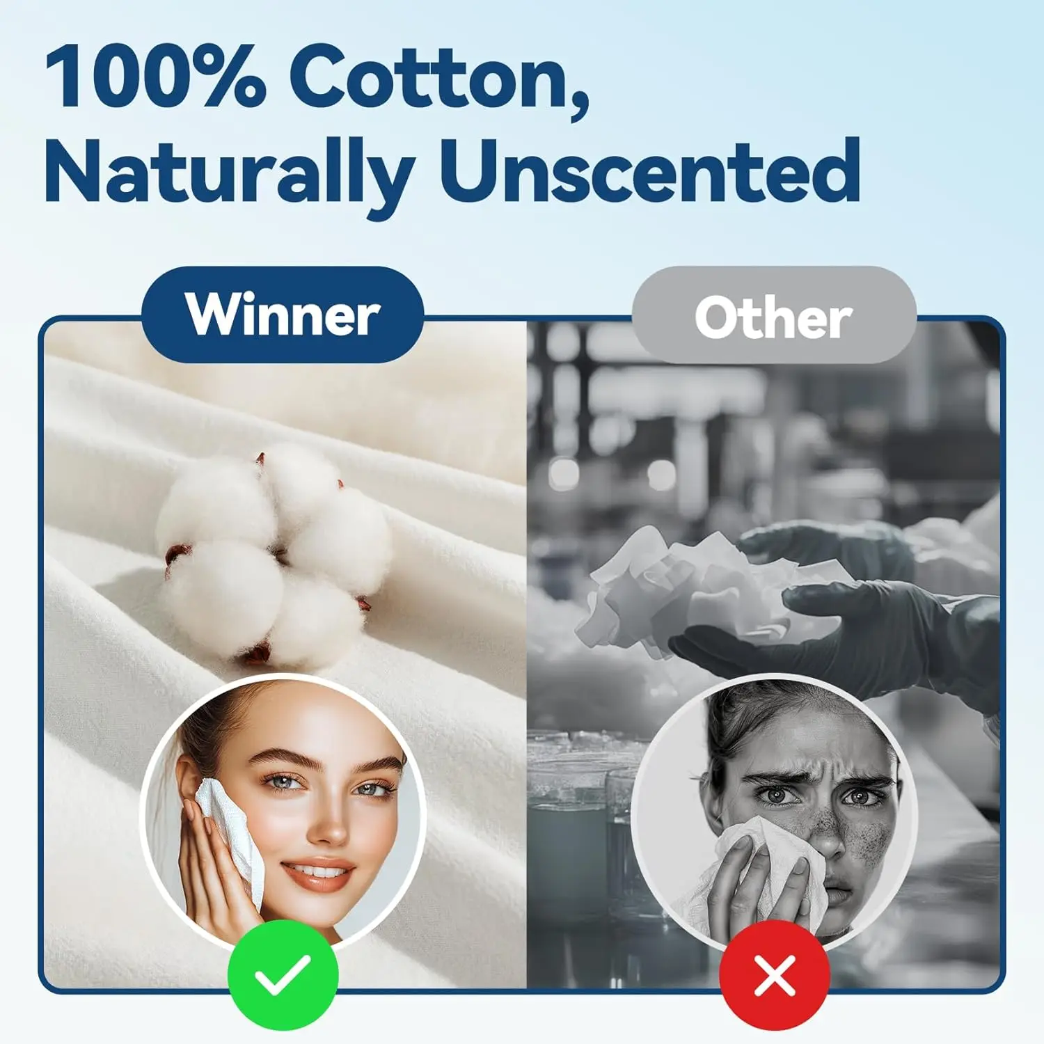 Soft Face Towels, 100% Biobased, 6 Packs per Case, 36 Bags Total, 3600 Count view 6