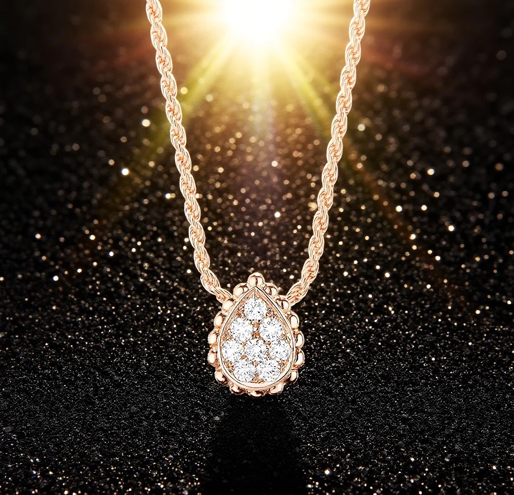 

2025 New Water Drop 925 Necklace Pendant Zircon, Women's Exquisite Student Girlfriend Jewelry Accessories Valentine's Day Gift