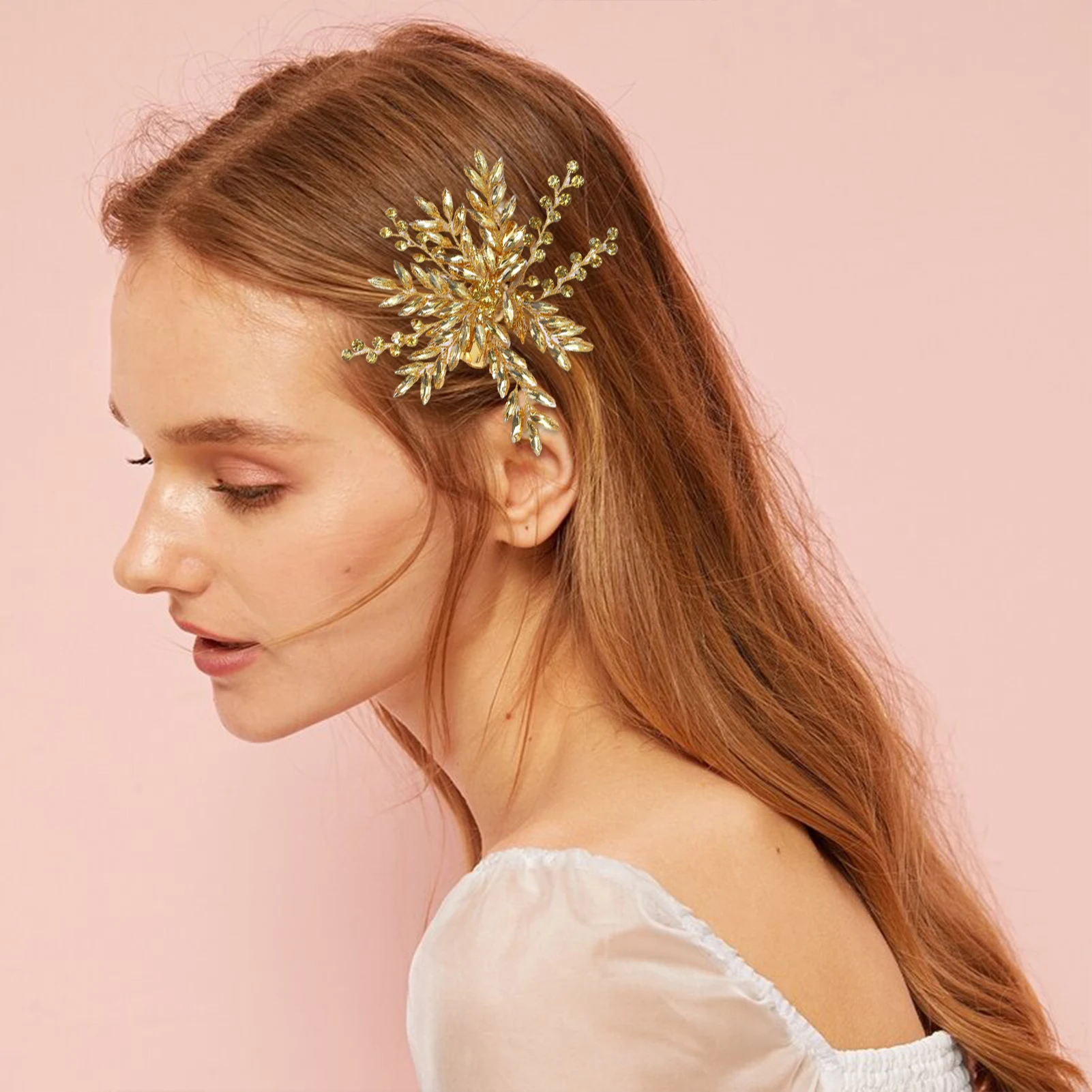 

Свадебная заколка для волос со стразами для свадебной повязки для волос для женщин, повязка на голову с кристаллами для выпускного вечера, свадебные аксессуары для волос, ювелирные изделия