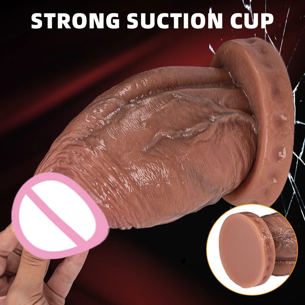الدهني القضيب سميكة القضيب واقعية القضيب الإناث لعبة المهبل مدلك سيليكون ديك كوب شفط قوي للنساء لعبة المكونات الشرج