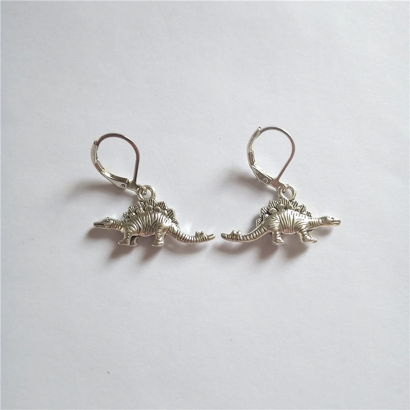 Stegosaurus Earrings dinosaur Earrings Cool Earring Dangle Earrings Lever Back Earrings, Animal Earrings