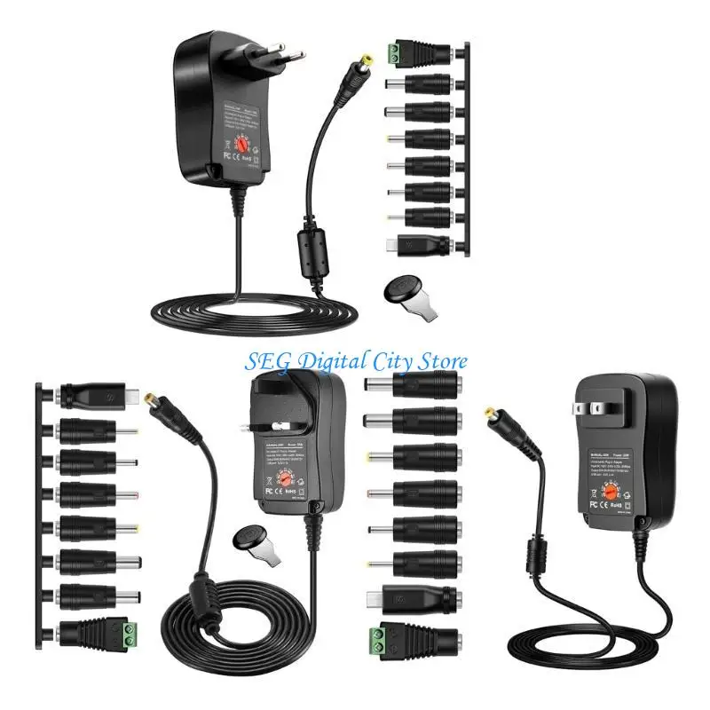

U75B Multi Purpose 30W Power Adapter Easy Selection+8 Interchangeable Tips
