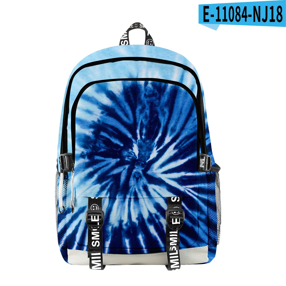 

Classic Popular Tie-dye Colorful Student School Bags Unisex 3D Print Oxford Waterproof Notebook multifunction Travel Backpacks