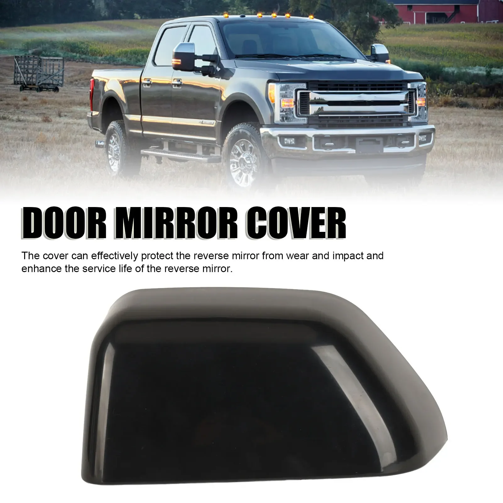 Mirror Cover Cap Black Exterior Rearview Side Mirror Housing For F‑450 F‑550 Super Duty 2017 To 2019 Right: HC3Z 17D742 CA