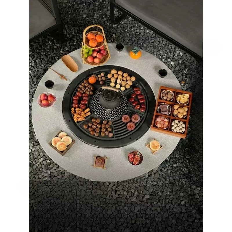 

Multifunctional Wide BBQ Grill Grill Tea Grill Camping Campfire Carbon Meeting Guest Table Set