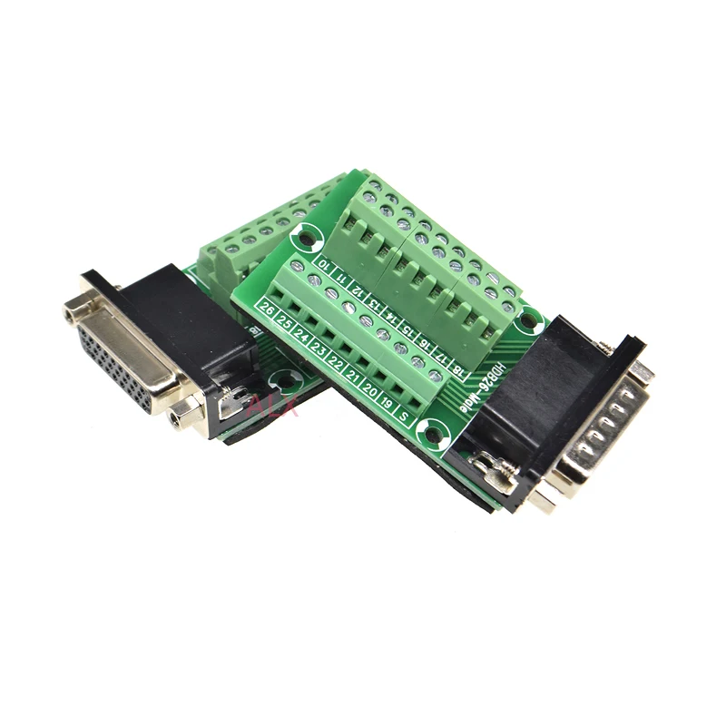 1PCS DB26 26PIN 3 ROW male female connector to terminal adapter D-SUB converter 26 pin terminal board Signal Module