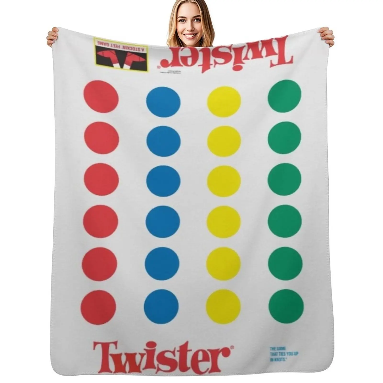 

The Twister Game Blanket Throw Blanket Warm Comfortable Blanket Gift for Parents Friends