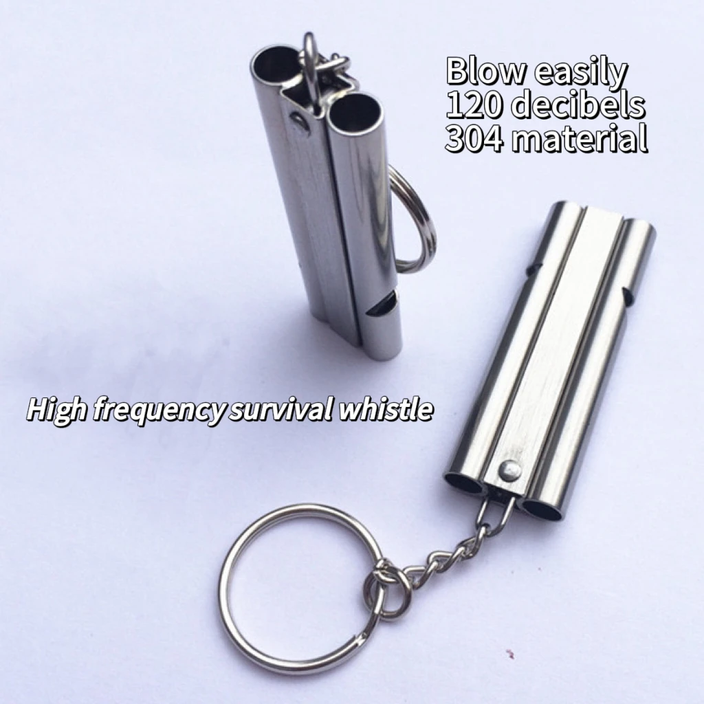 

Человеческий трехцилиндровый свисток для обучения, высокий децибел, двойной трубчатый свисток из нержавеющей стали