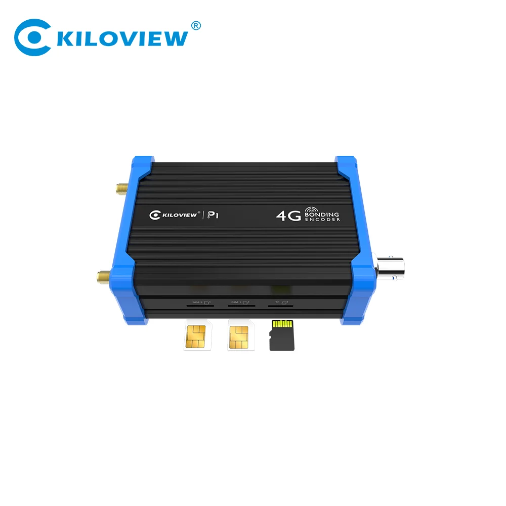 

Kiloview P1 WIFI 4G-LTE SIM card bonding video encoder SRT RTSP outdoor IP live streaming equipment