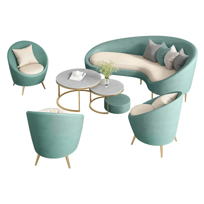

Nordic single sofa clothing store beauty salon hotel rest area small apartment household curved
