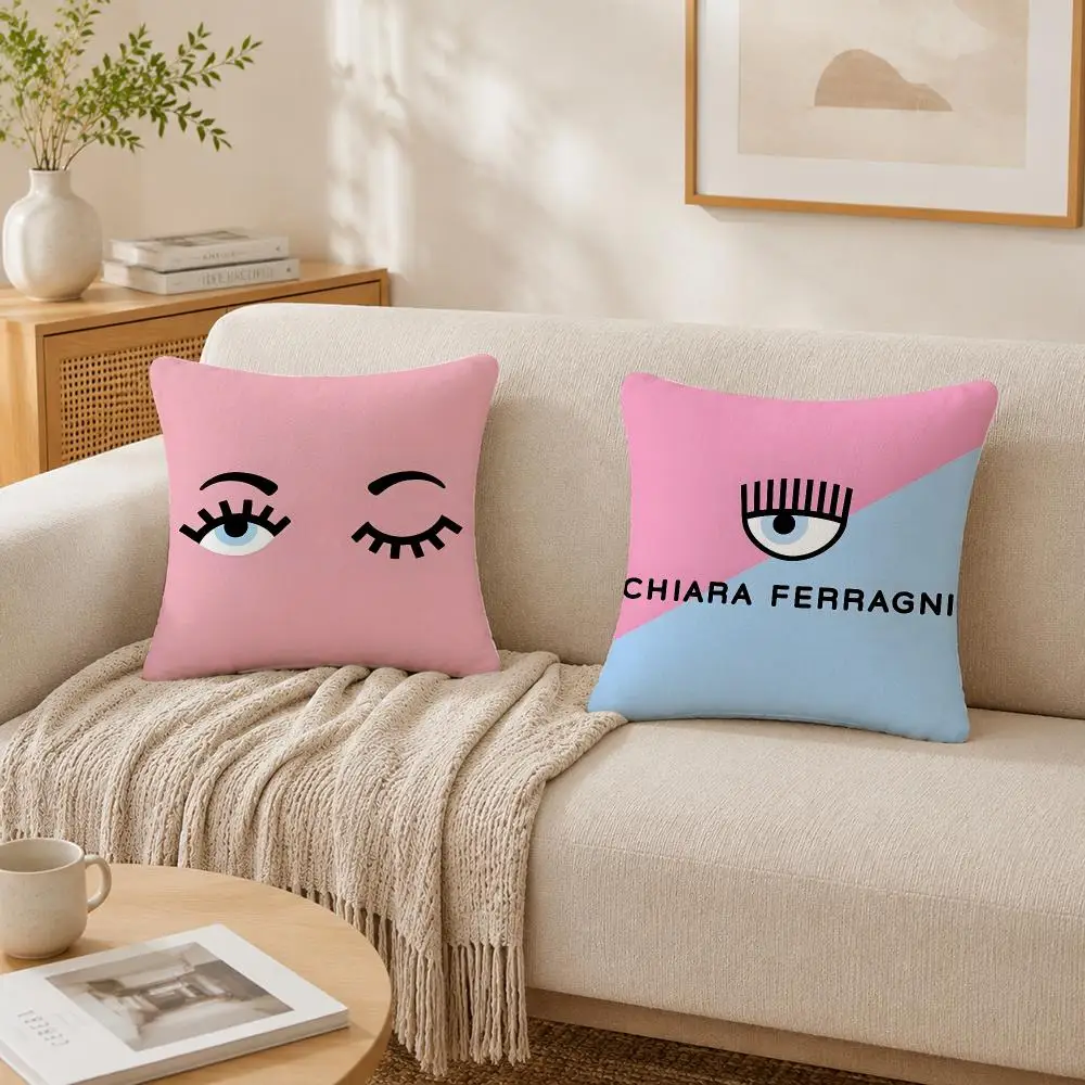 Fashion C-CHIARAs-f-FERRAGNIs Cushion Cover Plush Decorative Pillow Case With Hidden Zipper Cutecore Room Decor For Home
