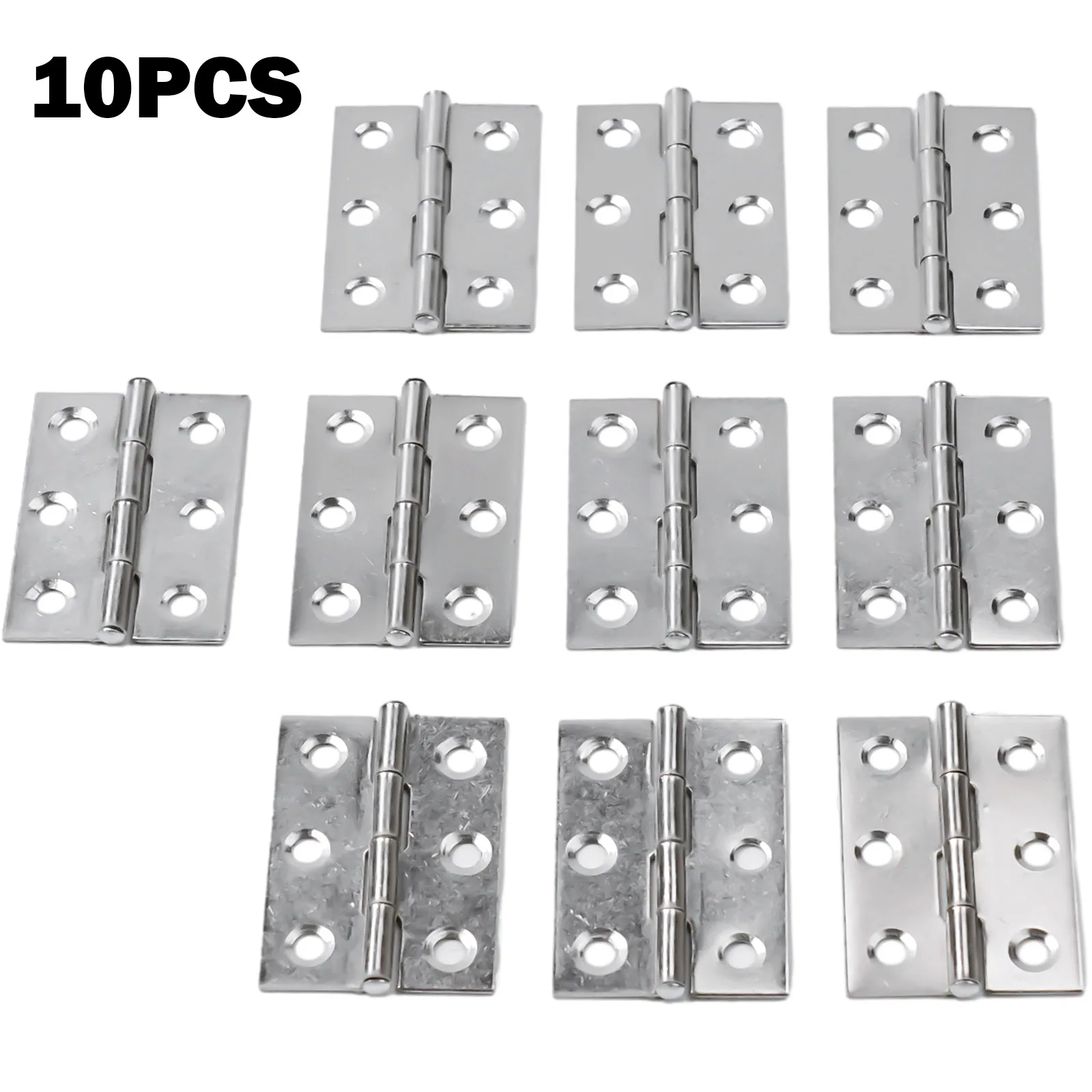 

10Pcs Cabinet Door Hinges Ball Bearing Butt Internal Hinge Attaches Stainless Steel 4.4*3.1cm For Wooden Furniture Accessories