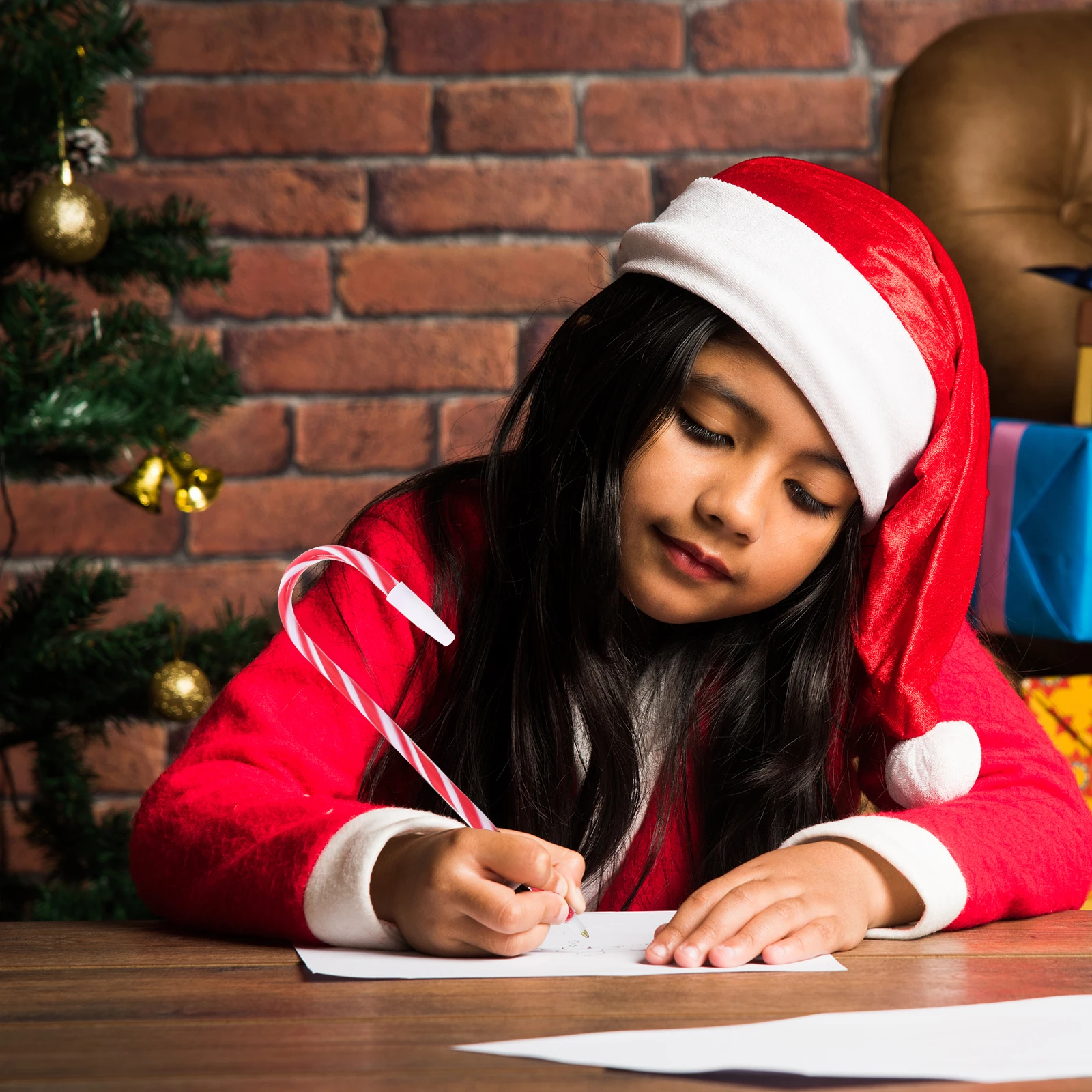 

Christmas Cane Bulk Holiday Writing Student Ballpoint Kids Festive Gift Creative Christmas Theme Pens Children Stationery School