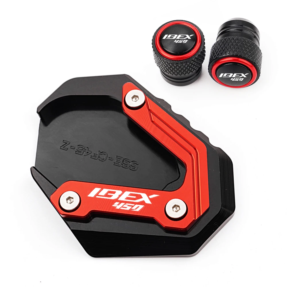 Für CFMOTO IBEX450 450MT 2024 2025 2026 CF 450 MT MT450 IBEX 450 Motorrad Seitenständer-Verlängerungsplatte Reifenventilkappen – Detail 8