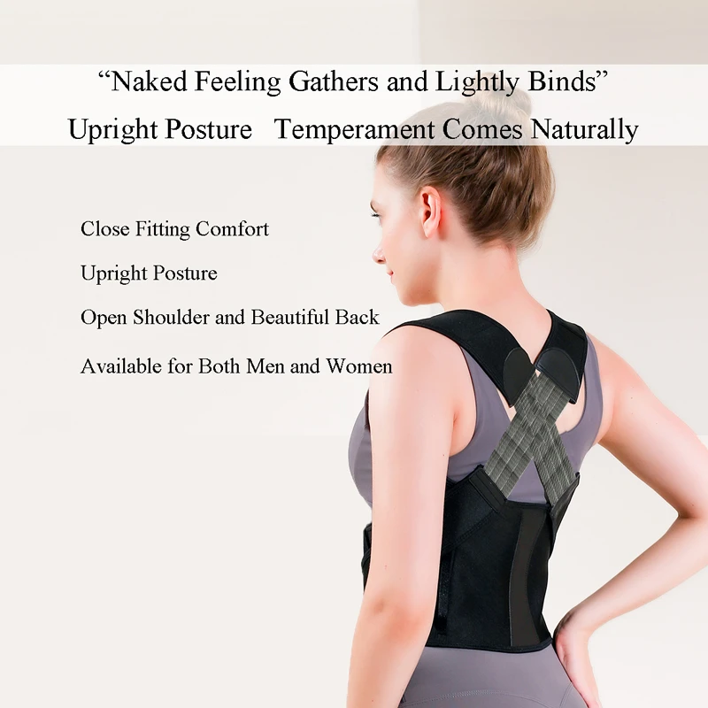 Stock Wholesale Back Brace Anti-Camel Posture Corrector Hunchback Correction Shoulder Belt Clavicle Spine Support Strap