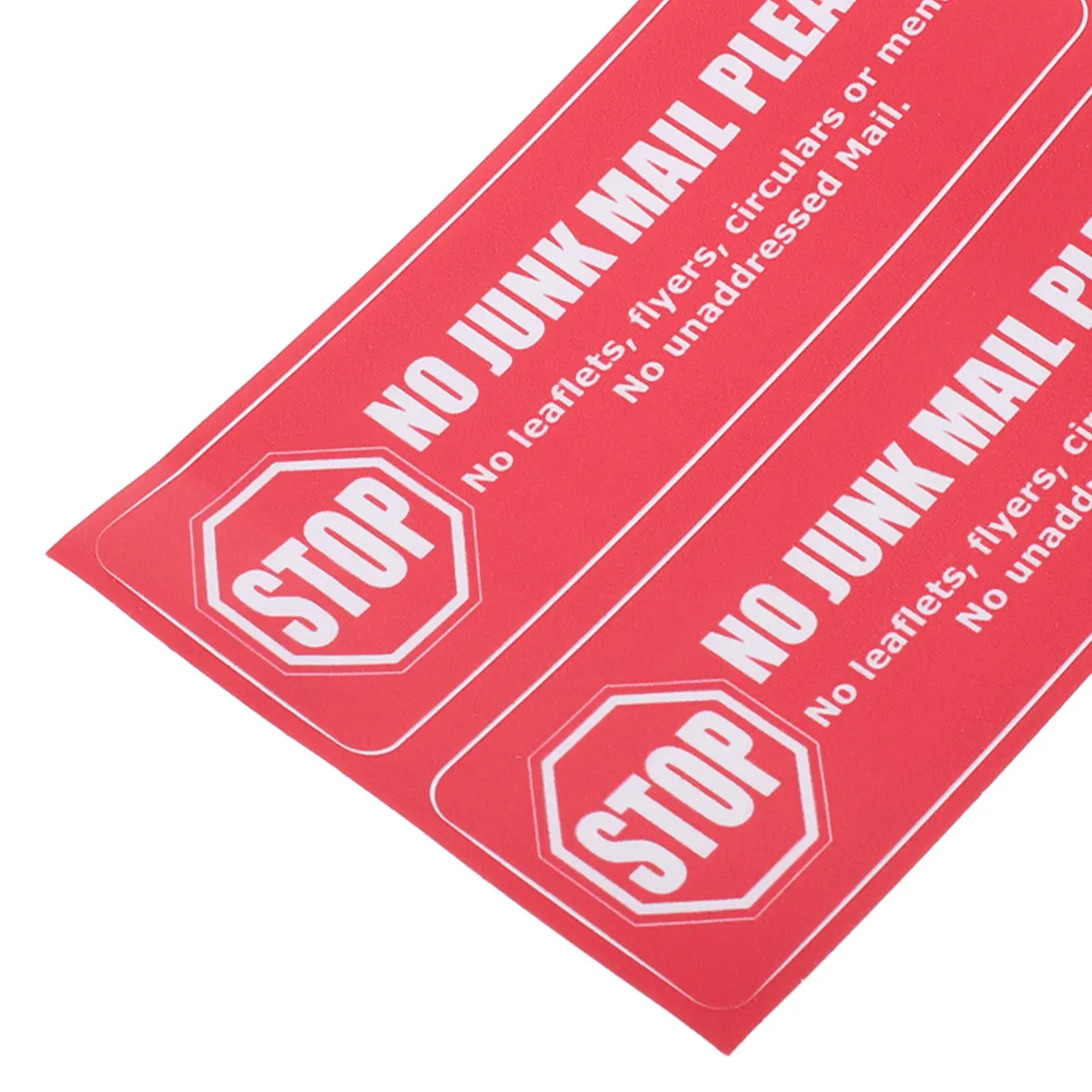 8Pcs Mailbox Decals Waterproof Peel Stick No Junk Mail Warning Stickers Outdoor Self Adhesive Mailbox Label No Advertising