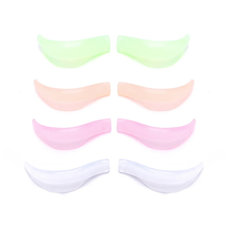 4 Pairs Silicone Eyelash Perm Pad Recycling Lifting 3D Eyelash Curler Rods Shield Lashes Extension Supplies