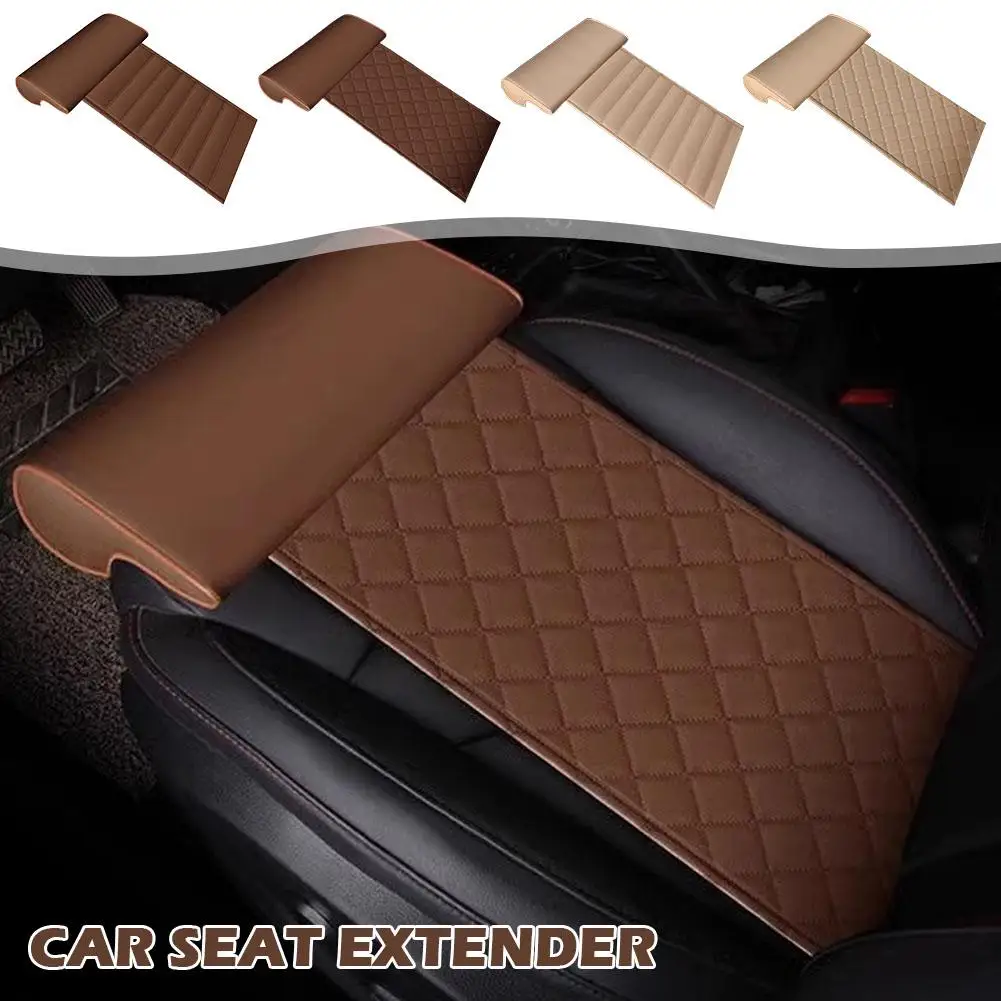 Car Extender Leg Cushion For Driver Leather Universal Leg Support Pillow Cover Memory Foam Auto Extender Padding V8k1