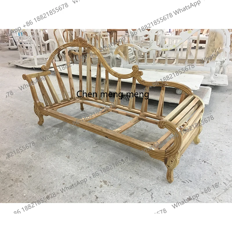 French fabric princess chair European beauty couch American neoclassical embroidery lazy recliner