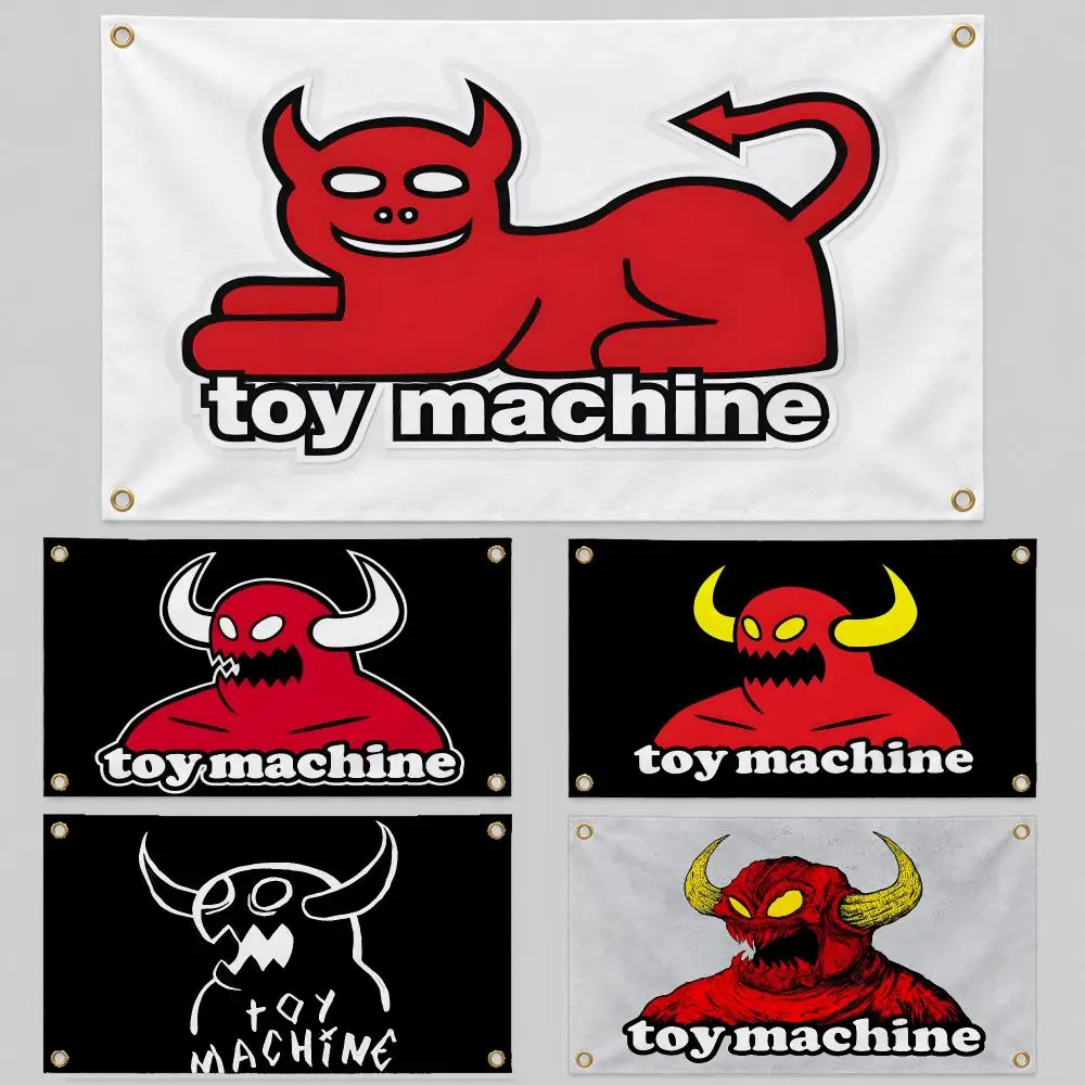 Brand Toy Machine Sect Monster Skate Flags Wall Hanging Background Flag Wall Decor Banners for Outdoor Bedroom Dorm Room Decor