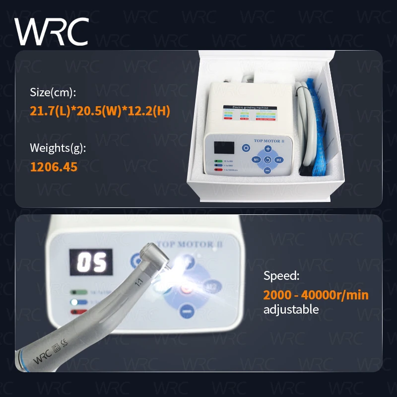 Dental TOP MATOR 2 Micro  NEW Blue Touch Screen Dentistry Electric Motor Clinic Brushless LED Micromotor Handpiece Polisher