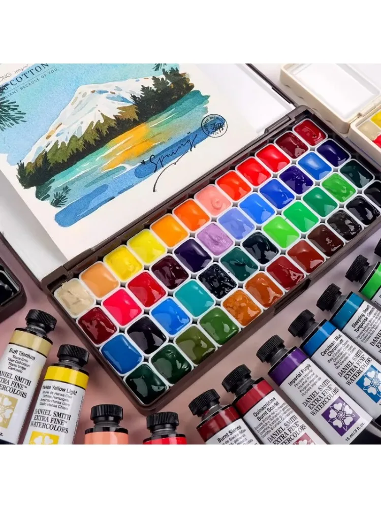 Daniel Smith Master Watercolor 24/36/48 Kolorów 0.5/1ML Pudełko Przenośne Pigmenty Akwarelowe Artykuły Plastyczne do Malowania w Podróży — zdjęcie produktu 7