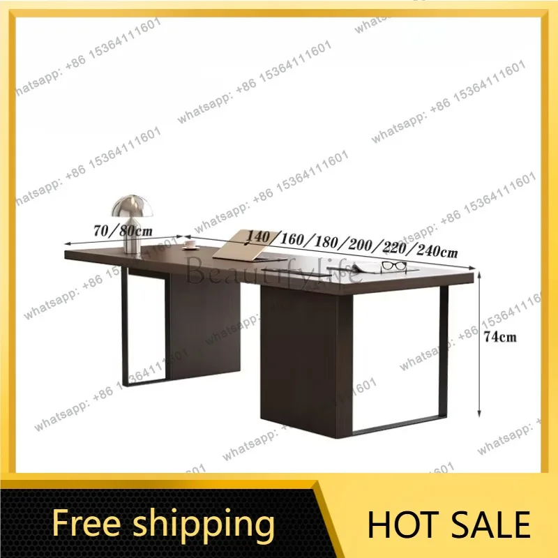 Large Luxury Aesthetic Office Desk Organizer Wood Wooden Standing Computer Desk Organizer Reception