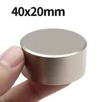 Imán de neodimio súper fuerte de 40x20mm N35 NdfeB imanes magnéticos permanentes imanes potentes redondos para refrigerador