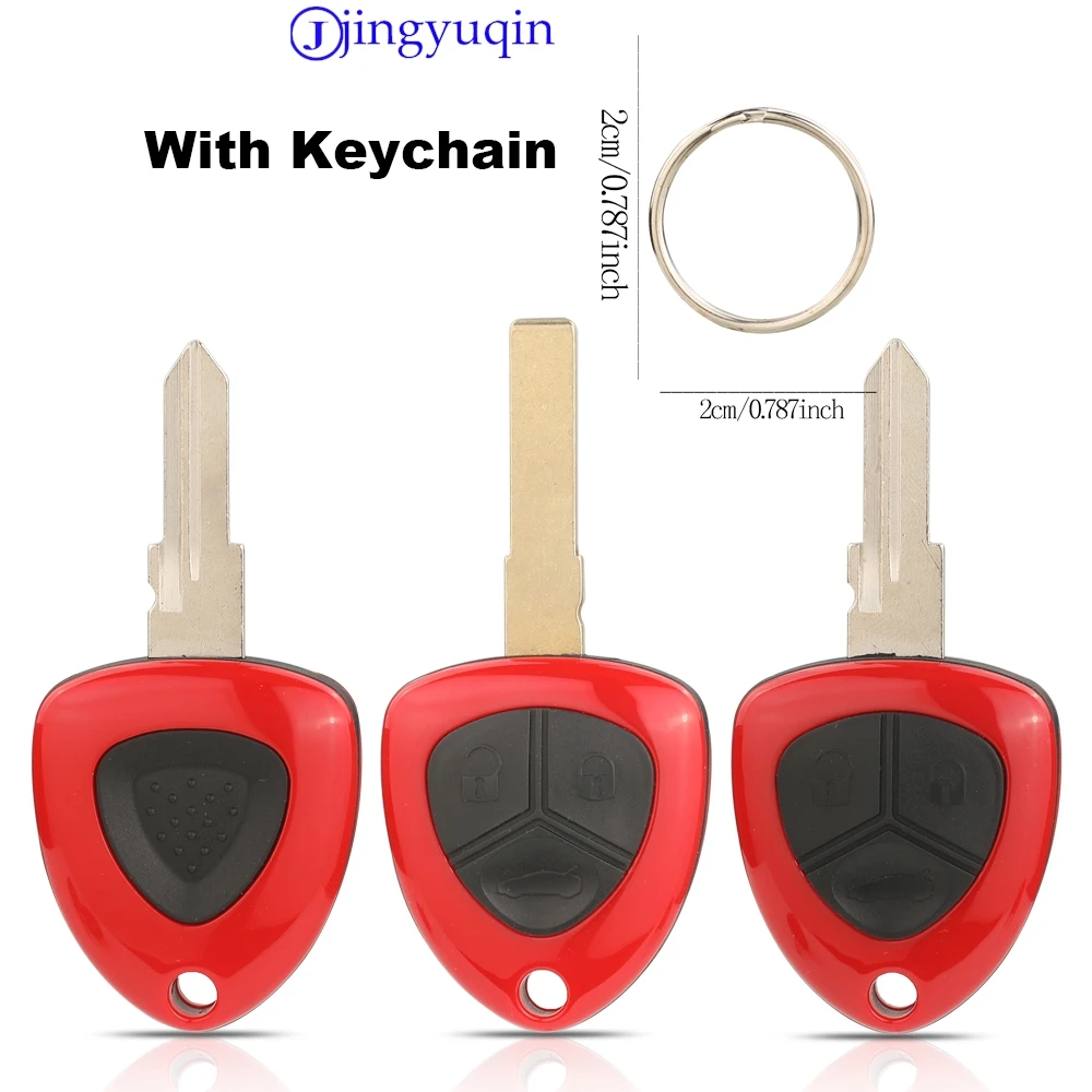 

Чехол для автомобильного ключа jingyuqin с 1/3 кнопками, чехол для ключа с функцией бесключевого доступа для Ferrari 07-14 458 Italia FF CALIFORNIA 599 с брелоком в подарок