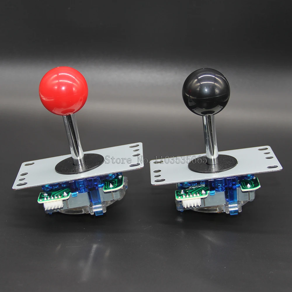 2pcs High Quality Joystick 5Pin interface Round Gate 4 To 8 Way With Microswitch TopBall Fighting For Arcade Game Diy Parts