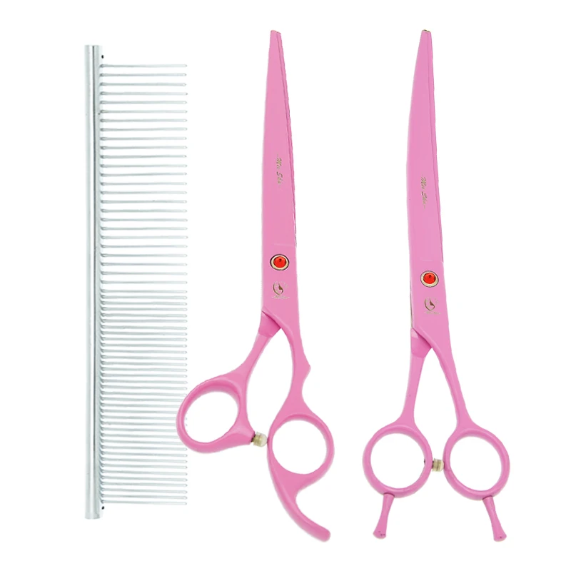 

Meisha 8 inch Professional Dog Shears Pet Grooming Scissors Straight Cutting Thinning Curved Trimming Tools Pet Supplies B0056A