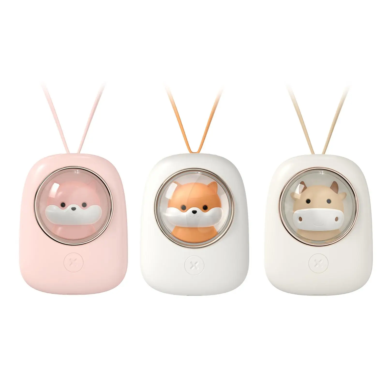 مروحة معلقة الرقبة مع ضوء الليل ، حر اليدين للأطفال ، لطيف ، السفر ، في الهواء الطلق