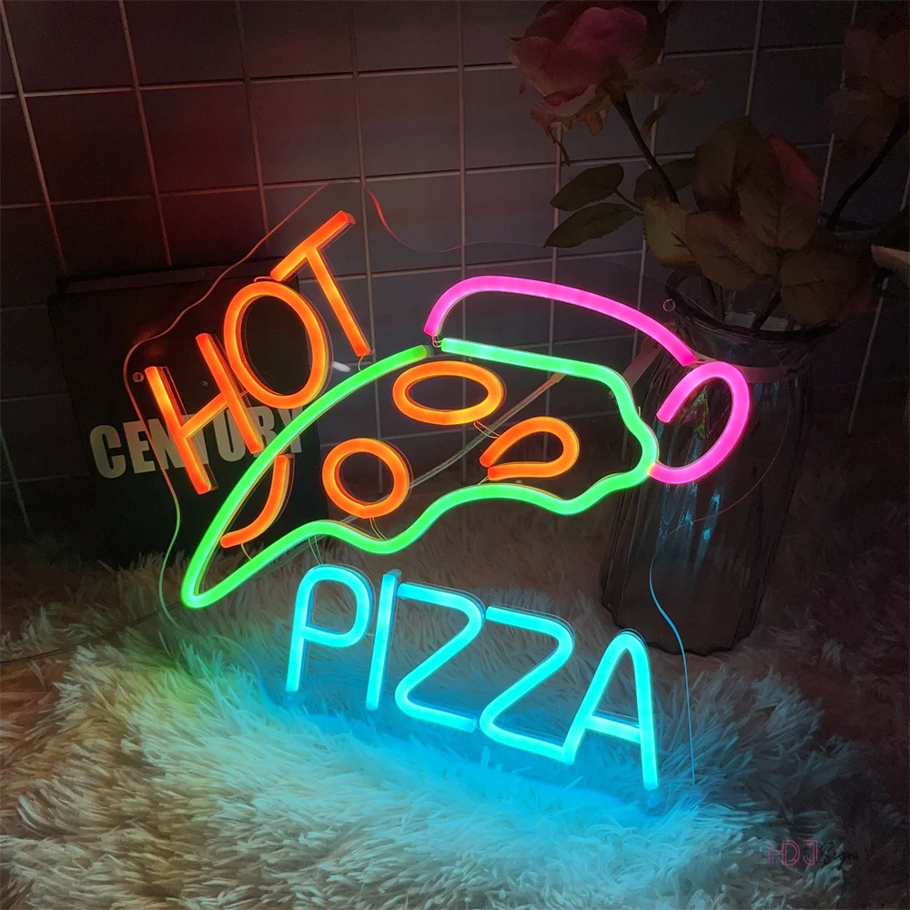 

Led Neon Sign Art Wall Hanging Room Decor Pizza Neon Lights Sign Party Kids Birthday Girls Gift Store Neon Lamps Wall Decoration