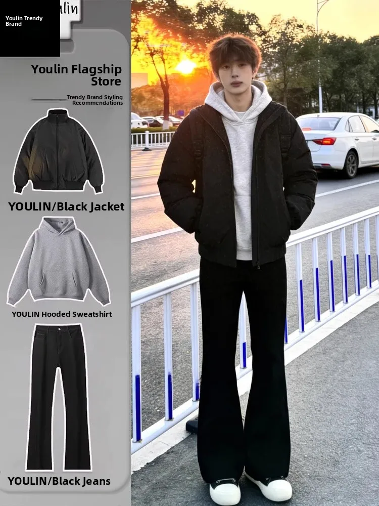 

Cleanfit ort Jaet Set for Men Cool Pilot Sle Spring OOTD Clete American Pilot Jaet Casual Sportswear Ensemble