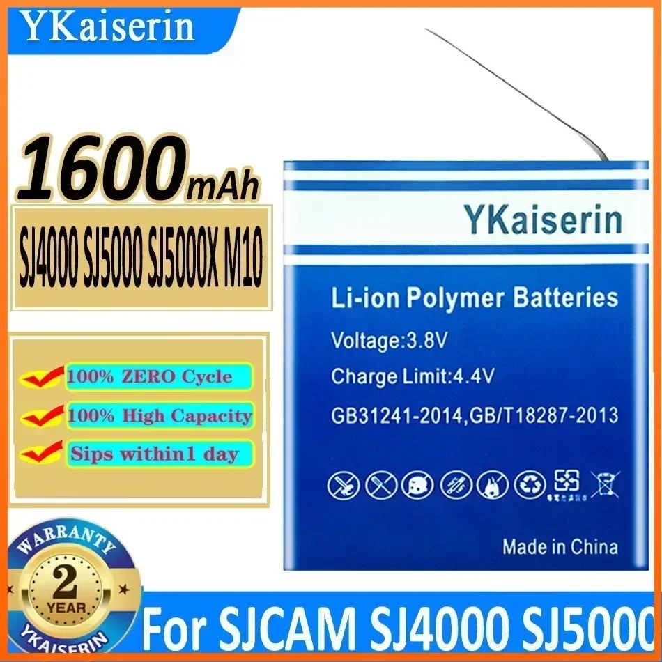 YKaiserin M20 SJ7 SJ4000 SJ5000 SJ5000X M10 SJ8 SJ9/SJ10 Аккумулятор для SJCAM M20/M20 AIR/SJ7 Star PRO PLUS AIR H9 H9R H3 H3R H8
