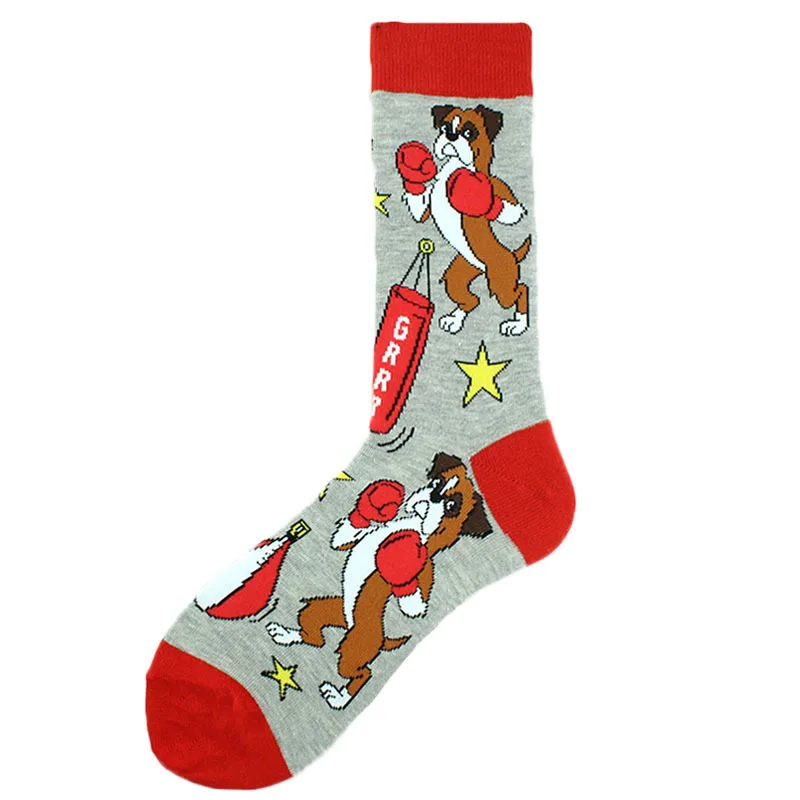 Happy Harajuku Funny Socks Monkey Cartoon Socks Hip Hop Street Astronaut Men\'s Socks Cotton Skarpetki Sokken