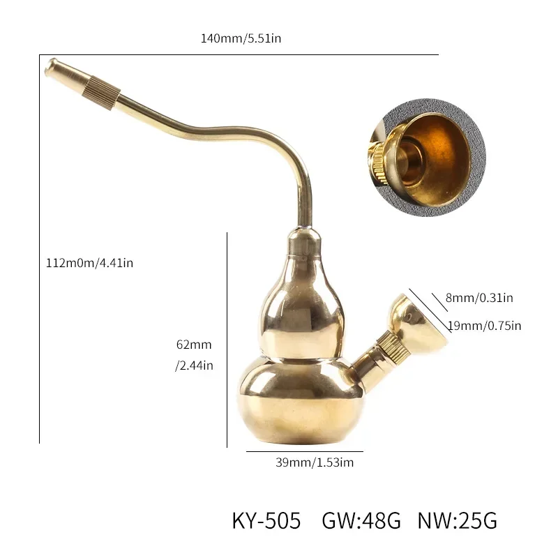 1Pcs Held 2-purpose Mini Hookah Brass Portable Tobacco Shisha Water Pipes for Smoking Cigarette Accessories