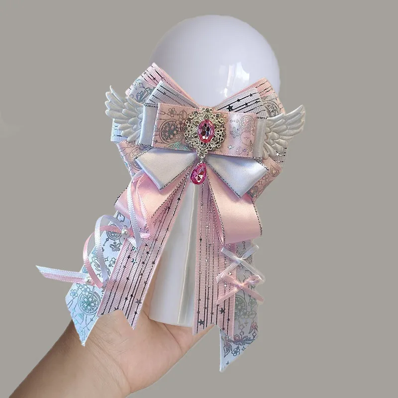 

Concert Cheering Stick Light Sticks Bows Lolita Bag Accessories Women's Shirts Collar Flowers Original Handmade Crystal Bow Ties