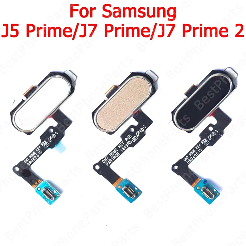 Fingerprint Sensor Home Button Finger Print Scanner Flex Cable For Samsung Galaxy J5 J7 Prime 2 G570 G610 G611 Spare Parts