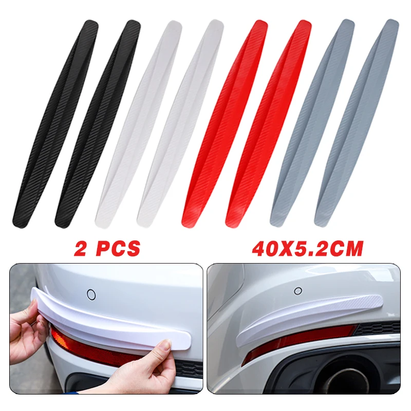 2 Stuks Algemene Motoren Voor En Achter Bumper Bescherming Strips Stickers Auto Hoekbeschermers Anti Kras Lichaam Auto Accessoires Nieuw