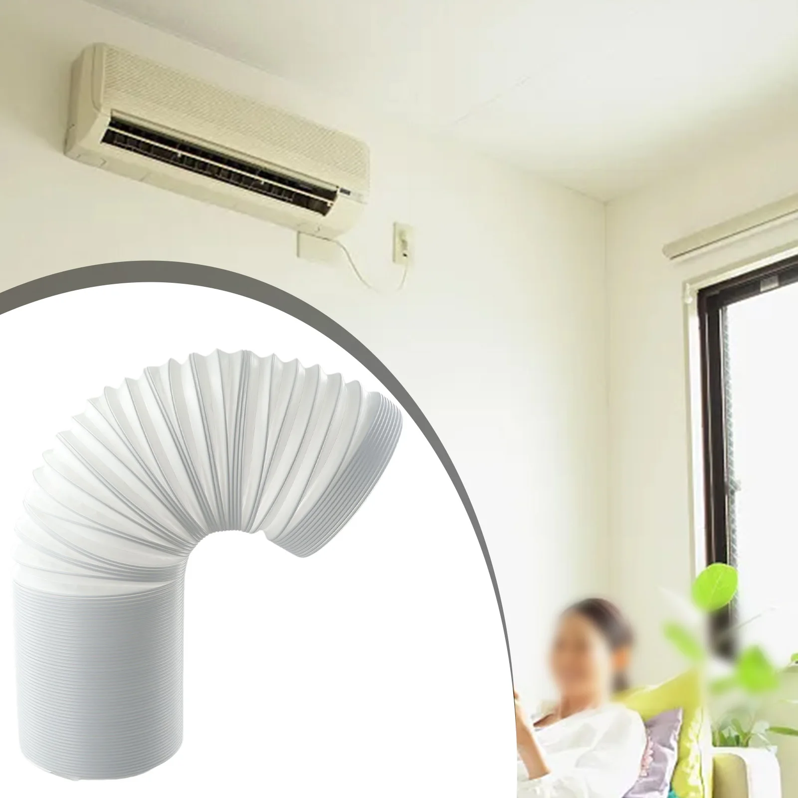 1.5M For Exhaust Hose for Portable for Air Conditioner 6 Inch Diameter Polypropylene Shell Steel Wire Inner Support