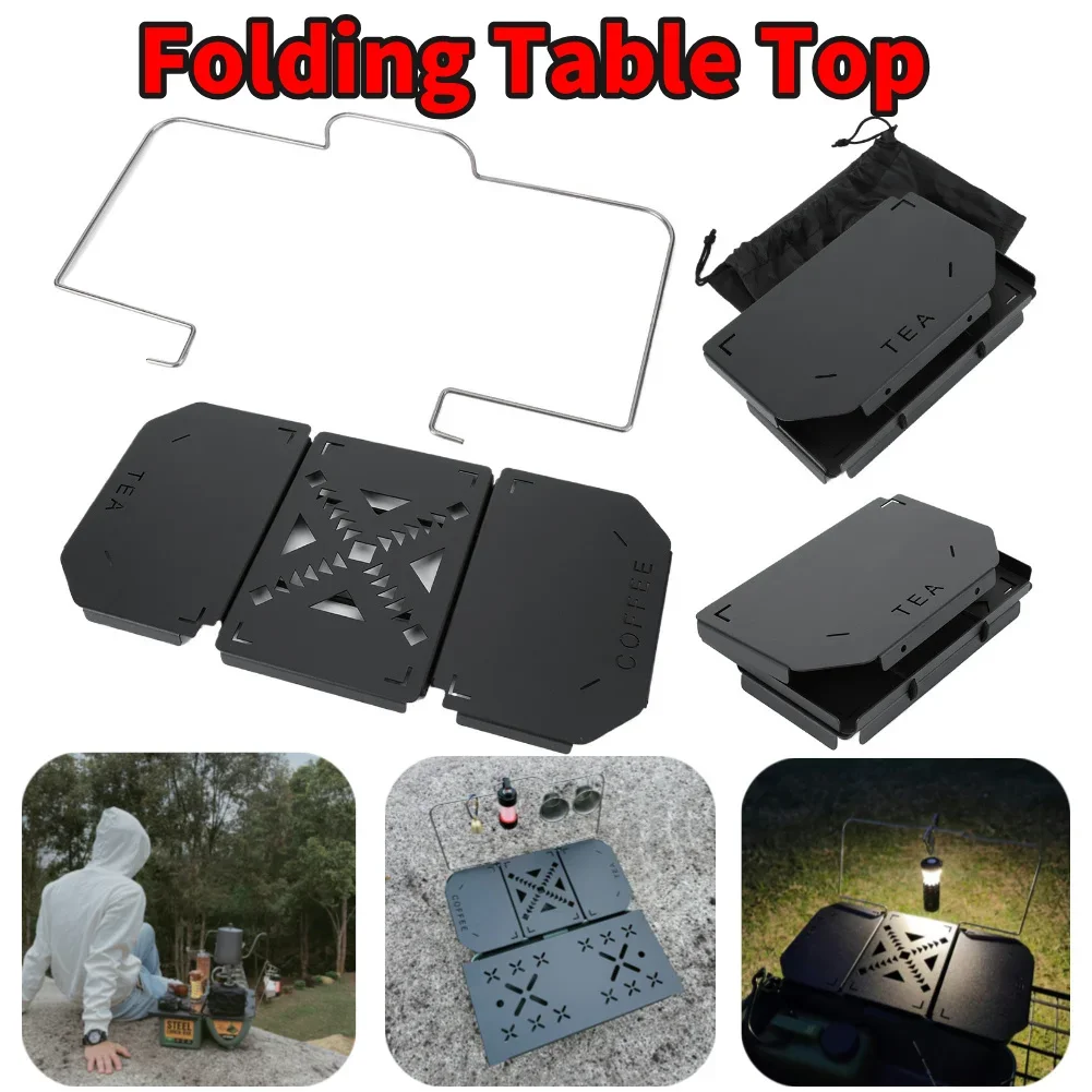 

New Folding Table Top Aluminum Alloy Table Board Plate Mini Heavy Duty Shelf Table Board for Lunch Box 9.4L Camping Gear