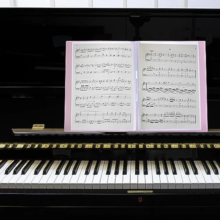 Carpeta Tuhangcc con fundas de plástico 8,5x11 Carpeta de portafolio de arte resistente de 20 bolsillos con protector de hoja transparenteDisplays 40 páginas