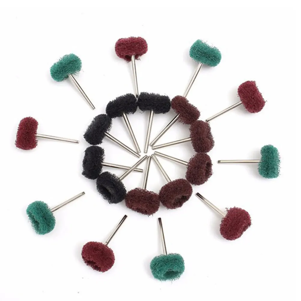 40 pièces ensemble outil de meulage tampon à récurer Nylon S roue Abrasive métal créatif polissage roue bijoux