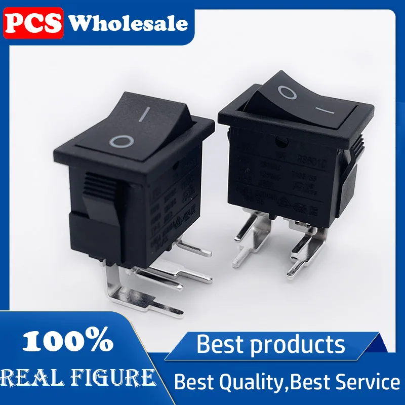 Original UL KC VDE certified rocker switch RS601D Ship type switch 4 pin 2 speed bend foot 6A250V Opening 13*19MM