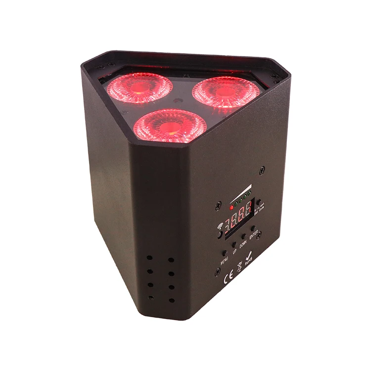 

Wireless DMX IR Rechargeable Battery Power Led Par Light Can Uplight DJ Disco Stage Wash Effect Lighting 3x18w RGBWAUV 6 In 1