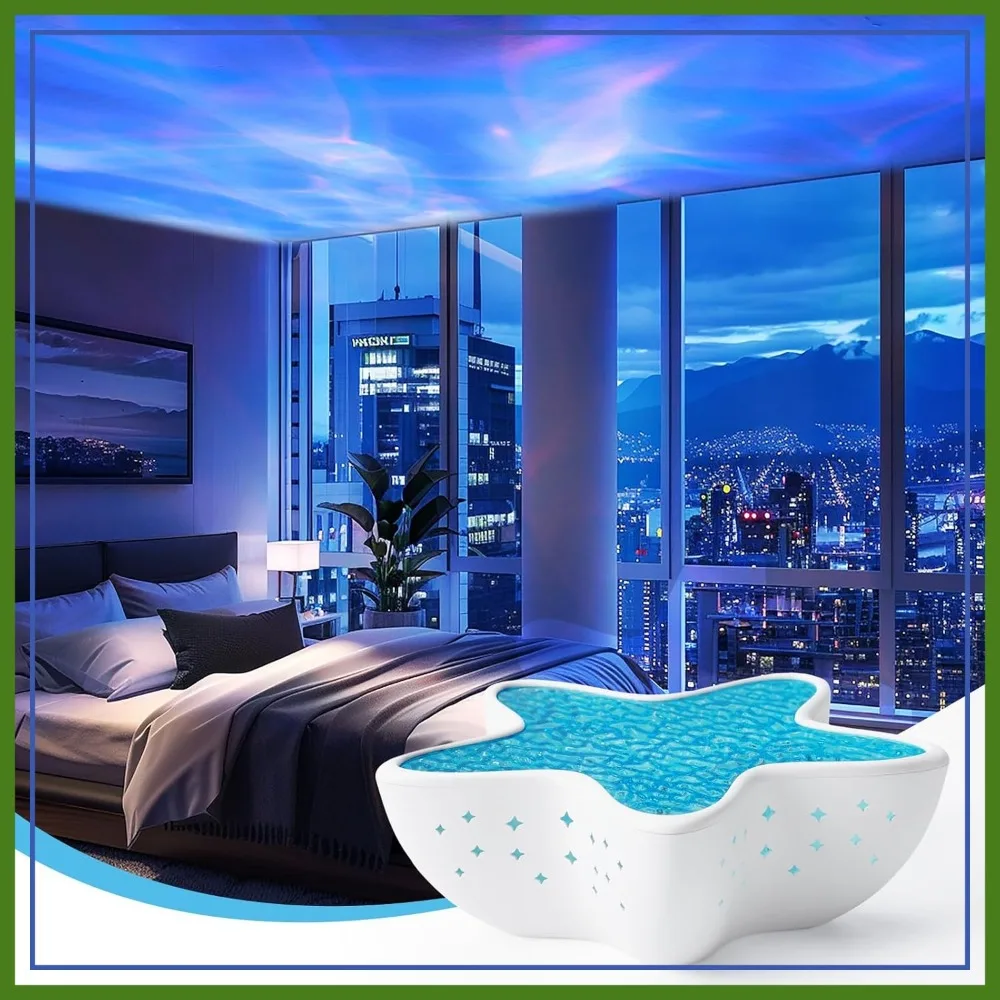 

Northern Lights Projector, Ocean Wave Shower Light for Bathroom, Galaxy Night Light for Dorm Decor, Aesthetic Room Decor