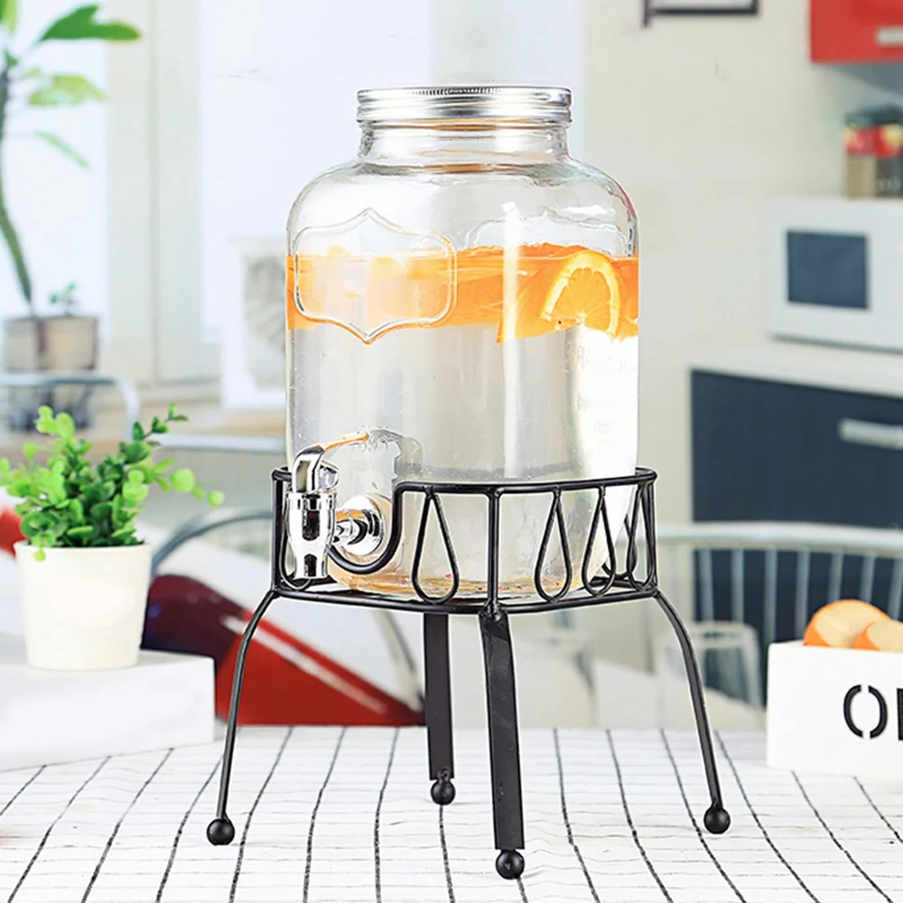 Ablk metal ferro bebida dispensador suporte cesta festa suco balde de chá suporte para pub bar café suco chá vinho cerveja