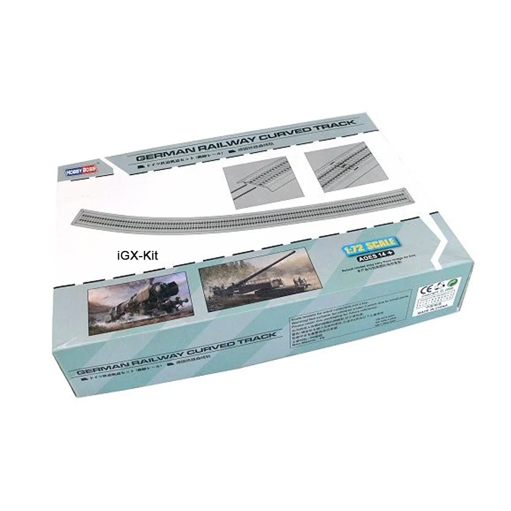 

Hobbyboss 82910 1/72 Scale German Railway Curved Track Hobby Craft Assembly Plastic Model Building Kit